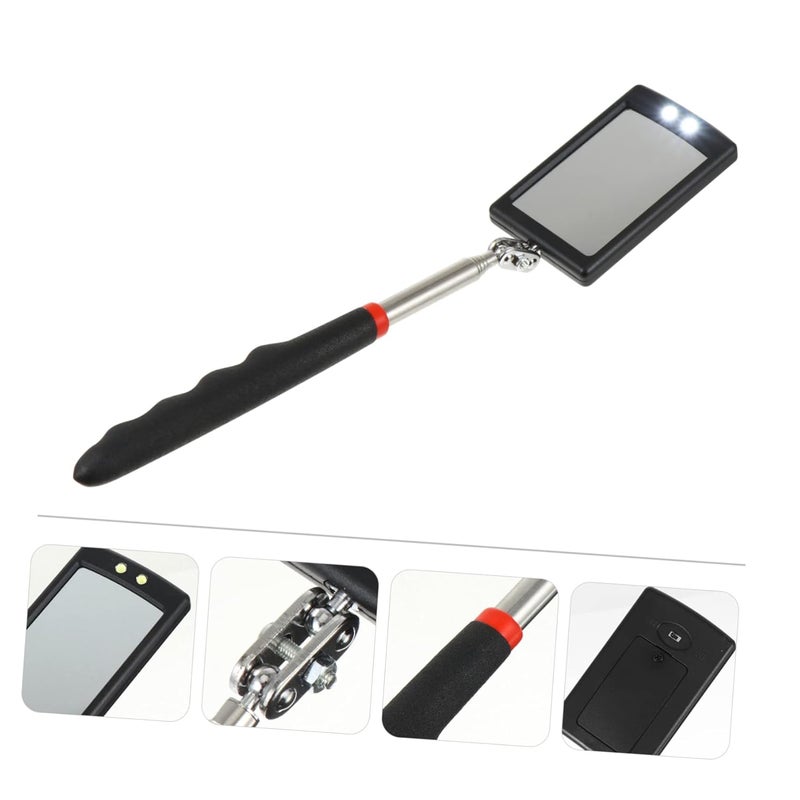 Cabilock 3 قطع مرآة تلسكوبية للتفتيش مع ضوء LED لإصلاح السيارات والميكانيكيين - Image 5